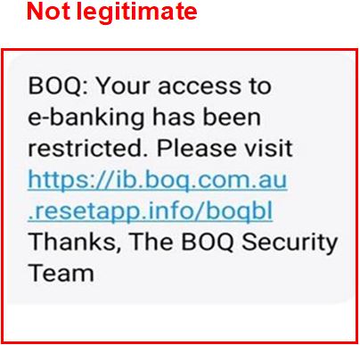phishing scam sample text message 